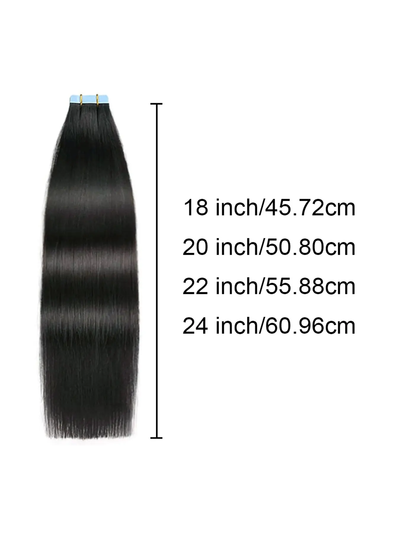 Human Hair Straight Tape-In Extensions 18-24 Inches  display picture 2
