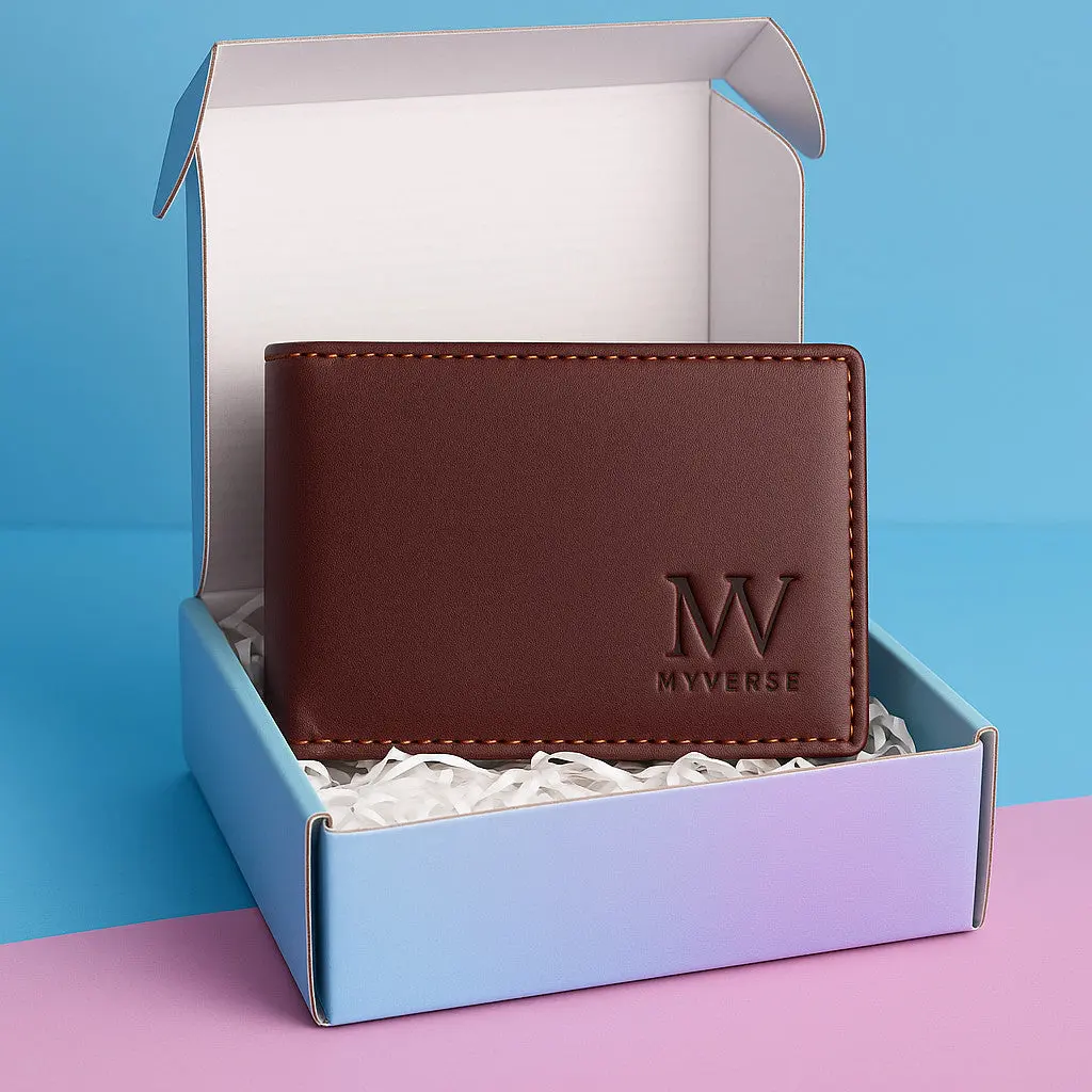 Men's Slim Leather Wallet — RFID Blocking, Gift Box Included