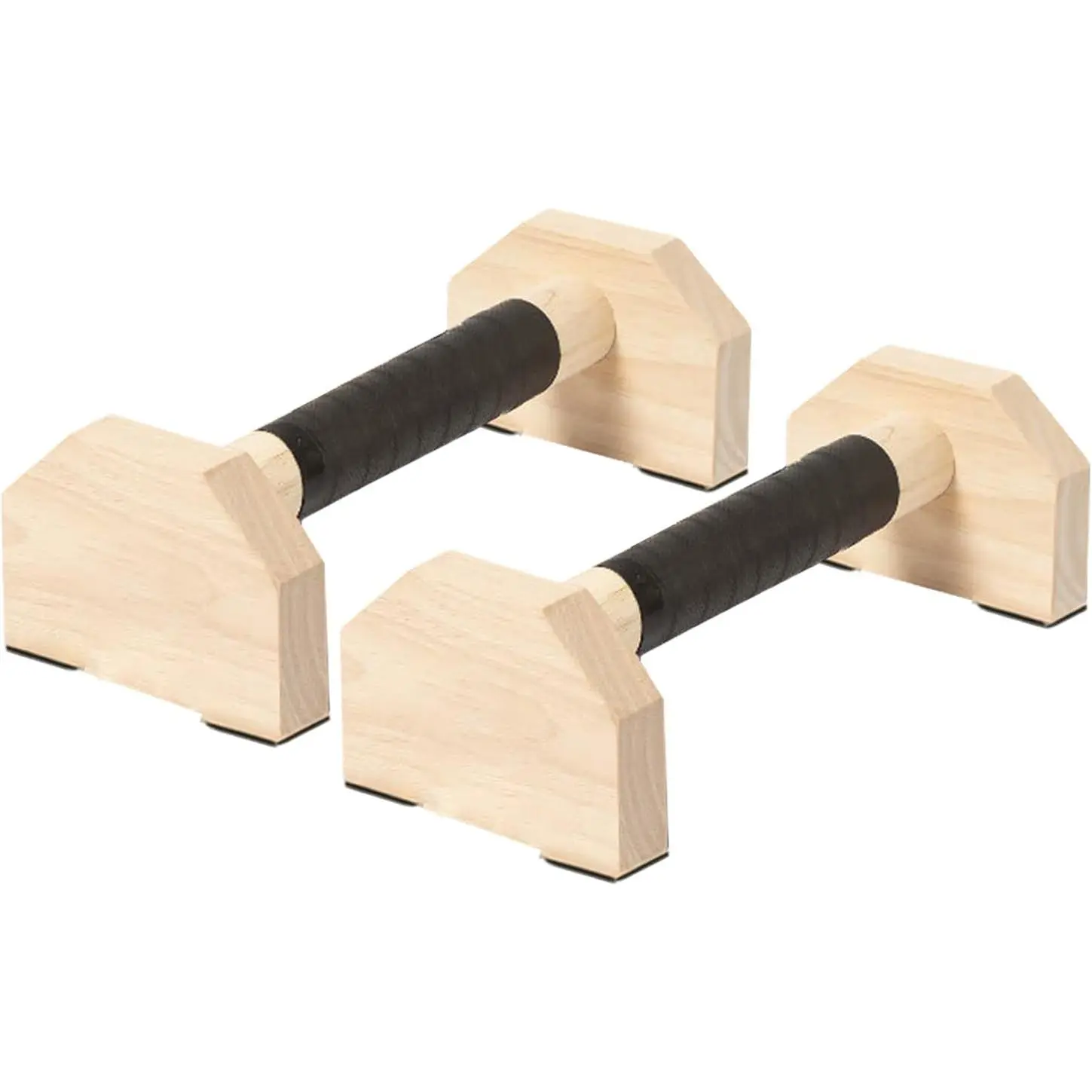 Wooden Parallettes Push Up Bars, Anti-Slip Push-Up Handles, Mini Handle Pumps, Dip Station Dip Bar, Handstand Bars for Calisthenics and Fitness(log)