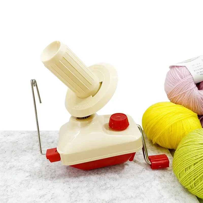 Household Needlecraft Yarn Ball Winder with Metal Handle and Tabletop Clamp, Manual Knitting Tool for Sewing and Art Crafts, Summer Gift, Christmas Gi