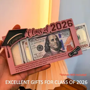 2026 Graduation Gift Cash Holder — A Wooden Gift Money Box, a Premier Choice for Holiday and Christmas Gifting, Crafted Exclusively for the Class of 2026 University and College Graduates.