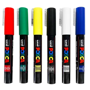 Posca Paint Marker Extra Fine PC-1M Set of 6, Basic Colors