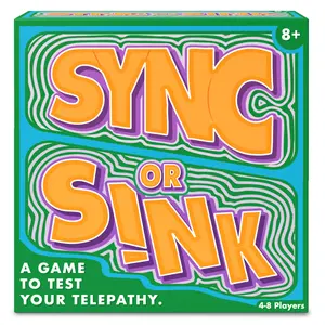 Sync or Sink - Hilarious Family Card Game for Kids, Teens & Adults, Fast-Paced Mind-Matching Partner Challenge, Fun Party & Game Night Favorite, Gifts for Ages 8, 9, 10 and Up, 4-8 Players