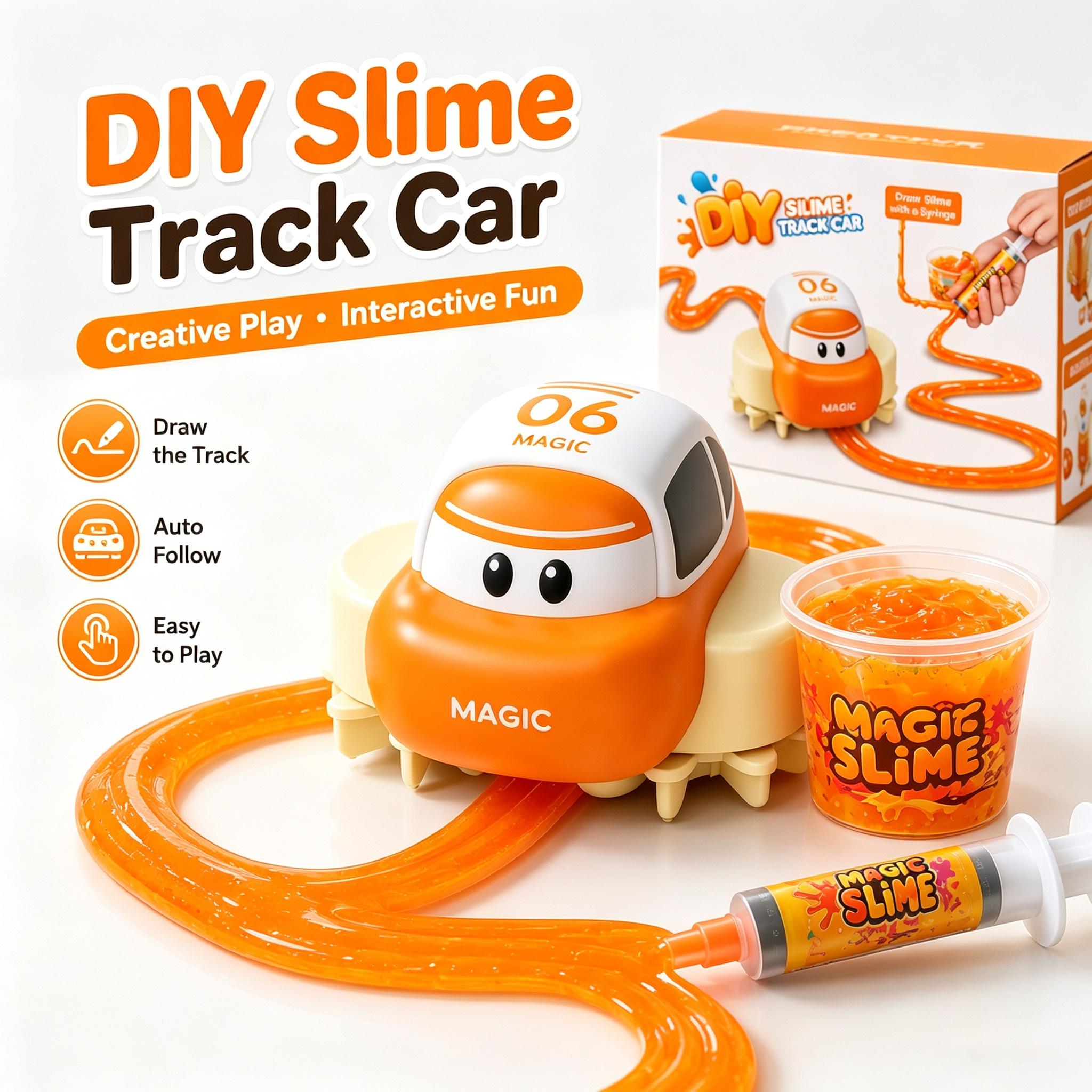 Electric Remote Control Race Track Car DIY Slime Road Builder Kit - Sensory Fidget STEM Toy, Creative Gift for Kids Ages 3+ Electric Remote Control Race Track Car DIY Slime Road Builder Kit - Sensory Fidget STEM Toy, Creative Gift for Kids Ages 3+
