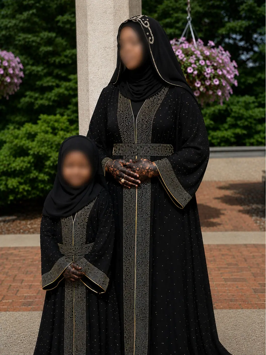 Sparkling Black Moonlight Abaya and Hijab Set