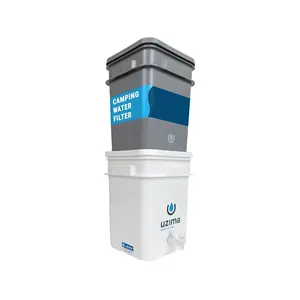 Uzima UZ-2 Camping Water Filter and Drinking Water Filter System, Portable Travel Alternative to Purification Systems, for Camping, Backpacking, and Hiking