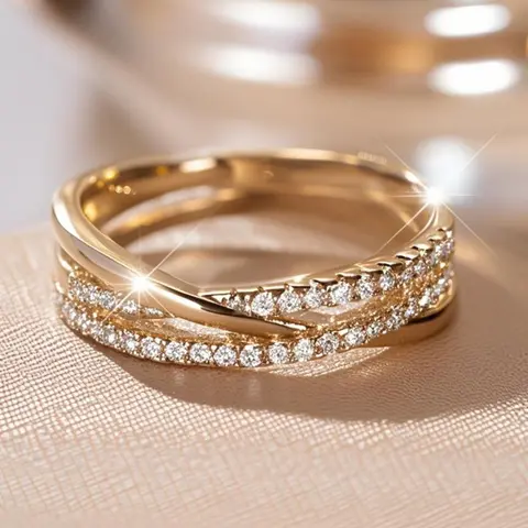 Elegant Artificial Zirconia Ring, Pave Engagement Ring, Sparkling Zircon Inlaid, Women's Stackable Ring, Fashion Jewelry for Party, Daily Clothing Decor, Trendy All-match & Exquisite Jewelry for Gift, Artificial Zircon Rings, Synthetic Zircon Rings