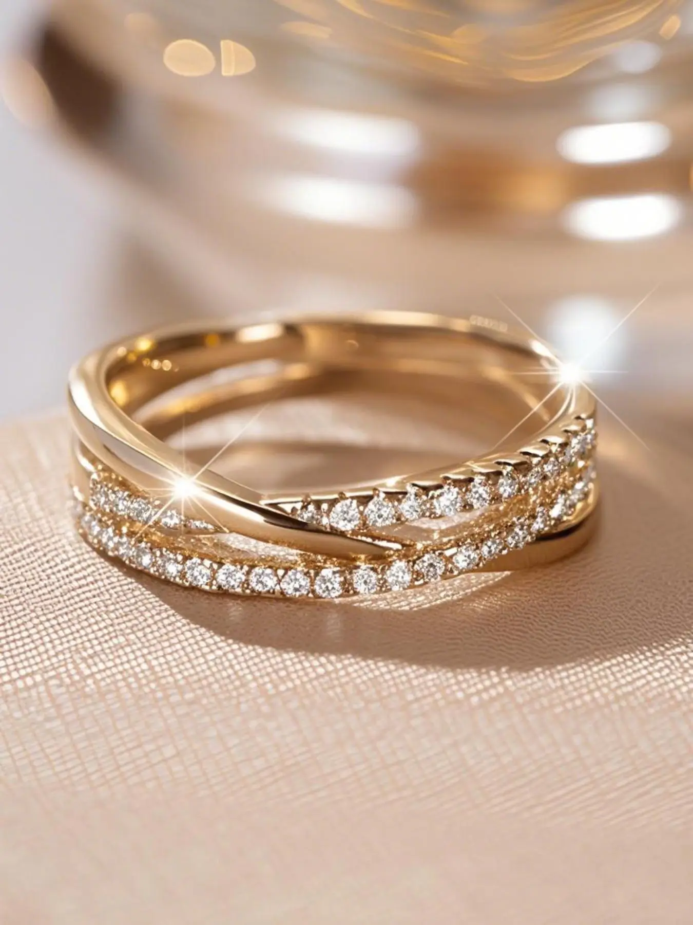 Elegant Artificial Zirconia Ring, Women's Stackable Ring, Fashion Jewelry for Party, Daily Clothing Decor, Trendy All-match & Exquisite Jewelry for Gi