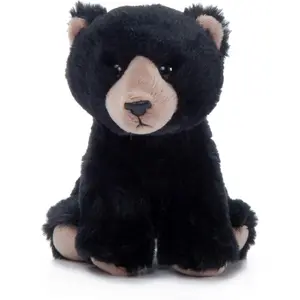 The Petting Zoo Black Bear Stuffed Animal Plushie, Gifts for Kids, Wild Onez Babiez Zoo Animals, Black Bear Plush Toy 6 inches