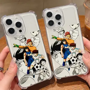 Adventure cartoon anime Captains Tsubasas Phone Case Suitable for iPhone 17 16e 16 15 14 13 12 11 Mini Pro Max Air X XR XSMAX 8 7 Plus Anti Fall Transparent Soft Back Cover