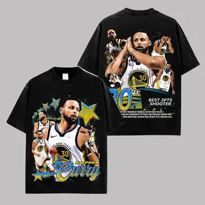 [ 🎉 Sale Up To 50%] Vintage Stephen Curry 30 Best 3PT Shooter Basketball Graphic Tee, Retro Golden State Splash Legend Washed Cotton T-Shirt, Hardwood Star Oversized Streetwear Shirt, Unisex Fan Gift Tee