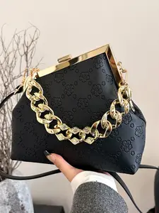 Personalized and trendy one-shoulder crossbody bag, casual and versatile one-shoulder women's bag, simple solid color one-shoulder crossbody bag, suitable for daily matching, dating, shopping and other scenarios, Casual Trendy Purse