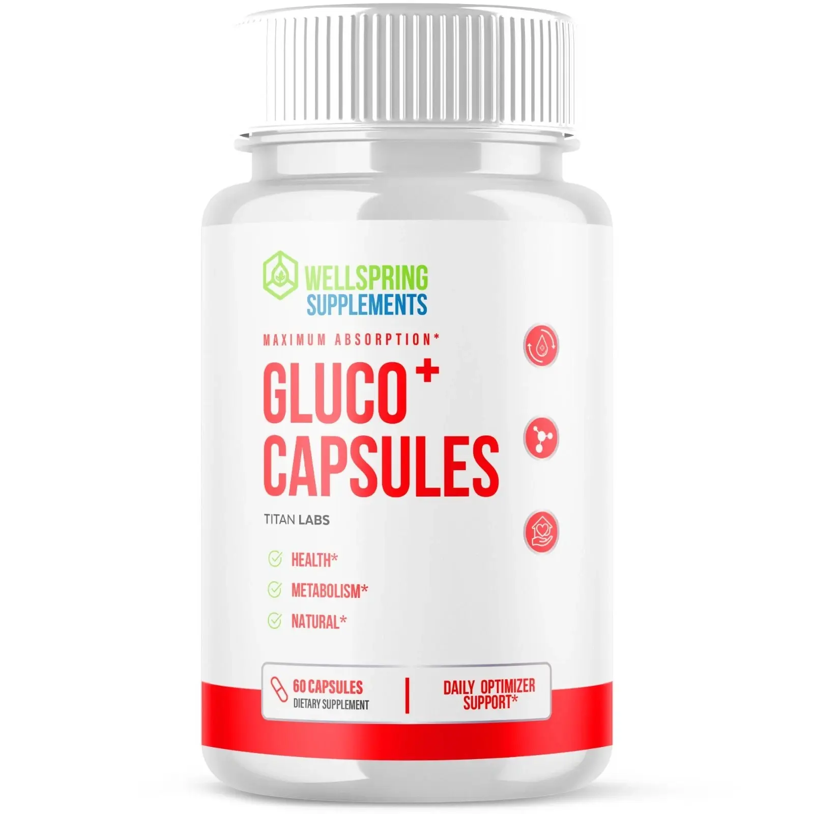 (1 Pack) Gluco+ Advanced Blood Health Support Supplement Gluco Plus 60 Capsules