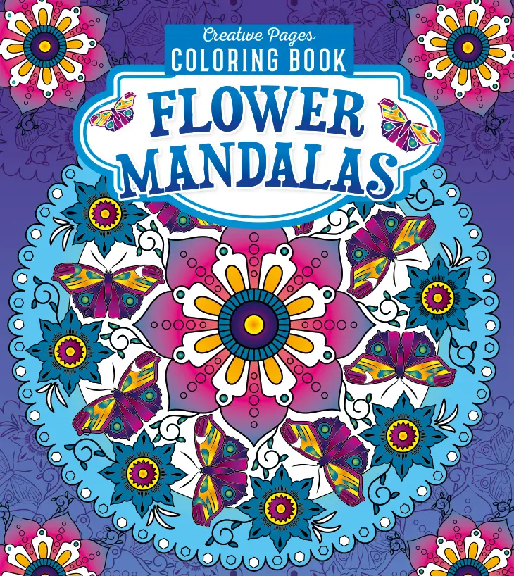 Hinkler Books Flower Mandalas Creative Coloring Book - Relaxing Mindfulness Hobby for Stress Relief, Ideal Gift for Coloring Enthusiasts to Relax