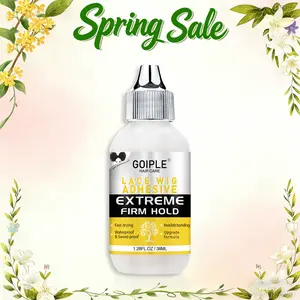 Goiple Lace Front Wig Glue - Waterproof Wig Adhesive for Lace Wigs Strong Hold and fast drying, natural and invisible Transparent Glue for Hair Replacement 1.28 fl oz