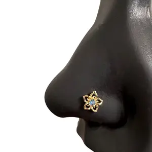 STATEMENT GOLD | Hawaiian Flower Nose Stud
