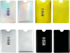 Rfid Blocking Sleeves, Credit Card Protector – Protection for Credit & Id Cards, Slim, Identity Theft Protection Secure Sleeves Set, Waterproof Aluminum Foil Slim Design Easily into Your Wallet