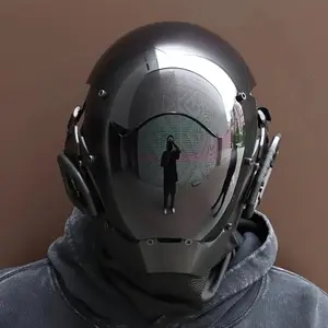 Cyberpunk Mask Cosplay Halloween Mechanical Cool Realistic Cs Battle Prop Party Fancy Dress Photo Shoot Face Cover