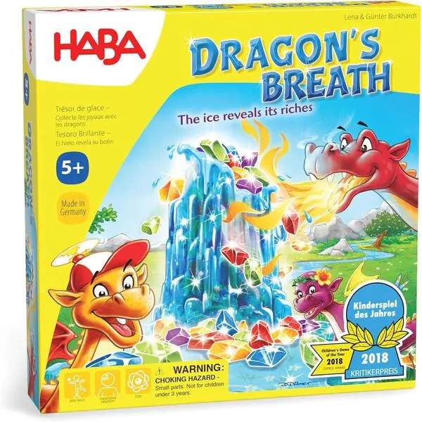 Dragon's Breath Board Game, Award-Winning Family Board Game for Kids Ages 5+, Fun Dragon Adventure Tabletop Game, Family Game Night, 2–4 Players