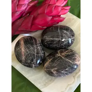 Black Moonstone Palm Stone