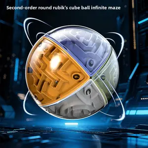 3D Maze Cube Puzzle Toy for Home Use, Enhances Brain Skills, Children's Educational Toy, Birthday Party Gift, Suitable for Children Over 3 Years Old [Random Color]