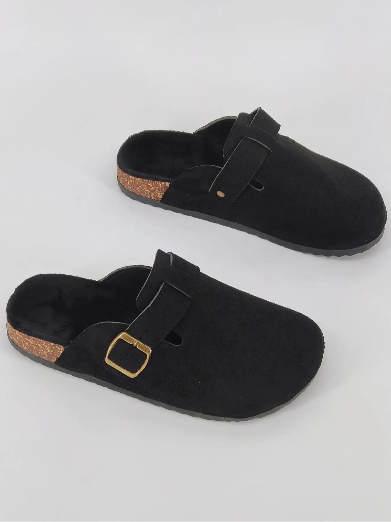 Men's Open Toe Half Slippers Soft Rubber Outdoor Shoes, Casual PU Leather Mules for All Seasons, Unisex Slip-On Flats, Footwear