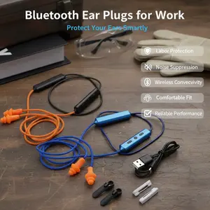 Labor Protection Ear Plugs Wired Bluetooth Headset For Work Noise Suppression Hearing Protection