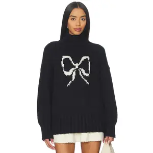 Lisa Says Gah Cece Turtleneck in Ink Bow