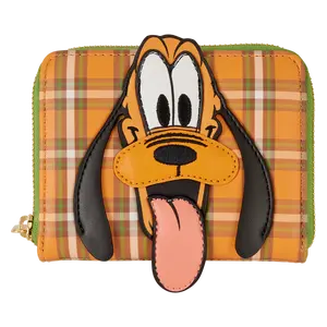 Pluto 95th Anniversary Plaid Zip Around Wallet
