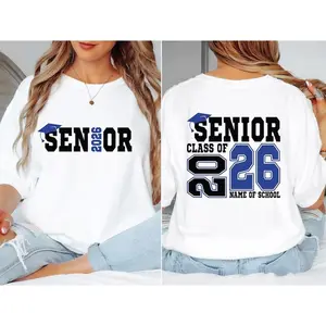 [Copy of] Custom Senior 2026 T-Shirt, Graduation Shirt, Personalized Class Of 2026 Shirt, Custom Name Graduation Gift, Graduation Party Shirts