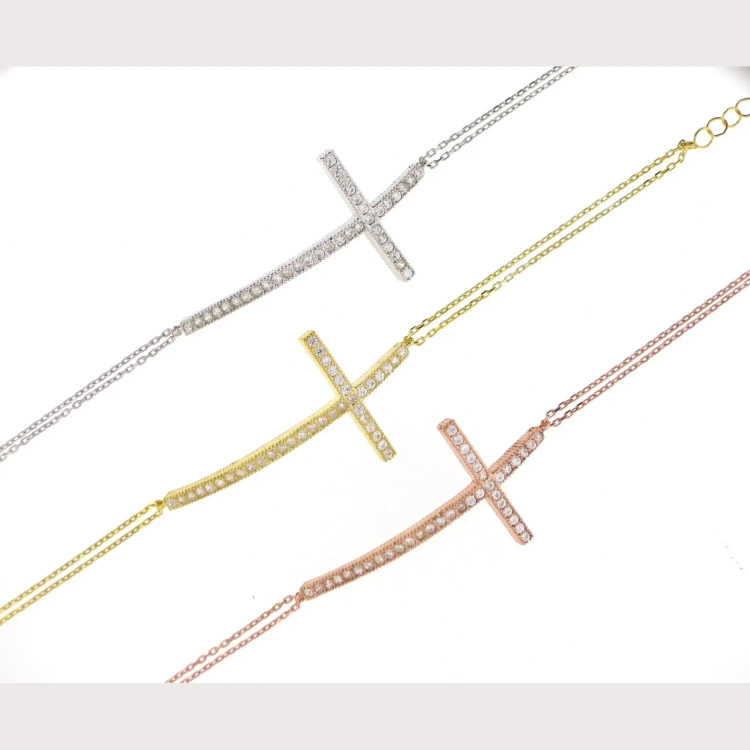 Large Sideway Cross Bracelet