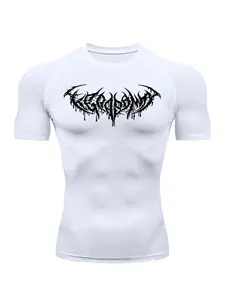 Unisex Compression Sports Top - Quick-Drying, Sweat-Wicking Gym Clothing for Fitness, Running, Tight-Fitting Year-Round Slim Fit Apparel,summervibes