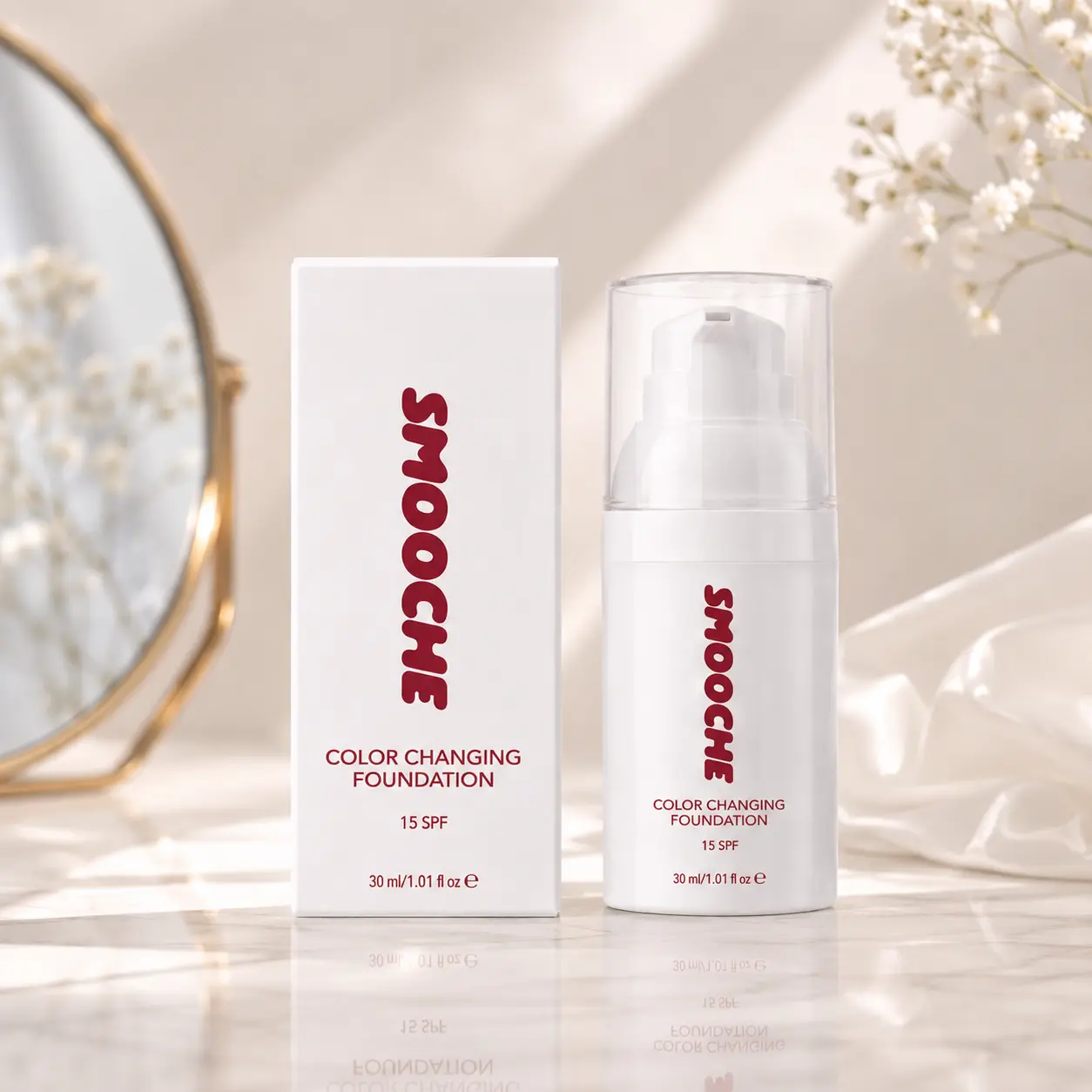 Color Changing Long-Wear Water-Based Foundation Cosmetic - SPF50 UV Protection, Adaptive Tone Matching, All-Day Buildable Makeup Coverage, Natural Flawless Base, Even Skin Tone, Suitable for All Skin Types, Ideal for Daily Makeup Routine, Bottle Packaging