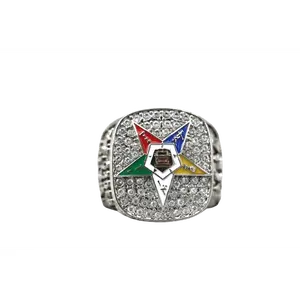 Official Order Of The Eastern Star Fraternity Ring (OES) - Silver