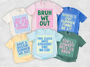 [ Comfort Colors Collection ] Comfort Colors Last Day of School Teacher Shirt, End of Year Educator Tee, Summer Break Outfit, Matching Teacher Team Top, Classroom Party Apparel, Elementary Pre-K Kindergarten Gift, Teacher Appreciation Present