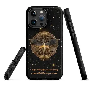 The fourth-wing rugged iPhone case - Tarin and Andarna, compatible with iPhone 17/16/15/14/13/12/11 and Samsung Galaxy S21-S25, made of rubber for all-around protection.