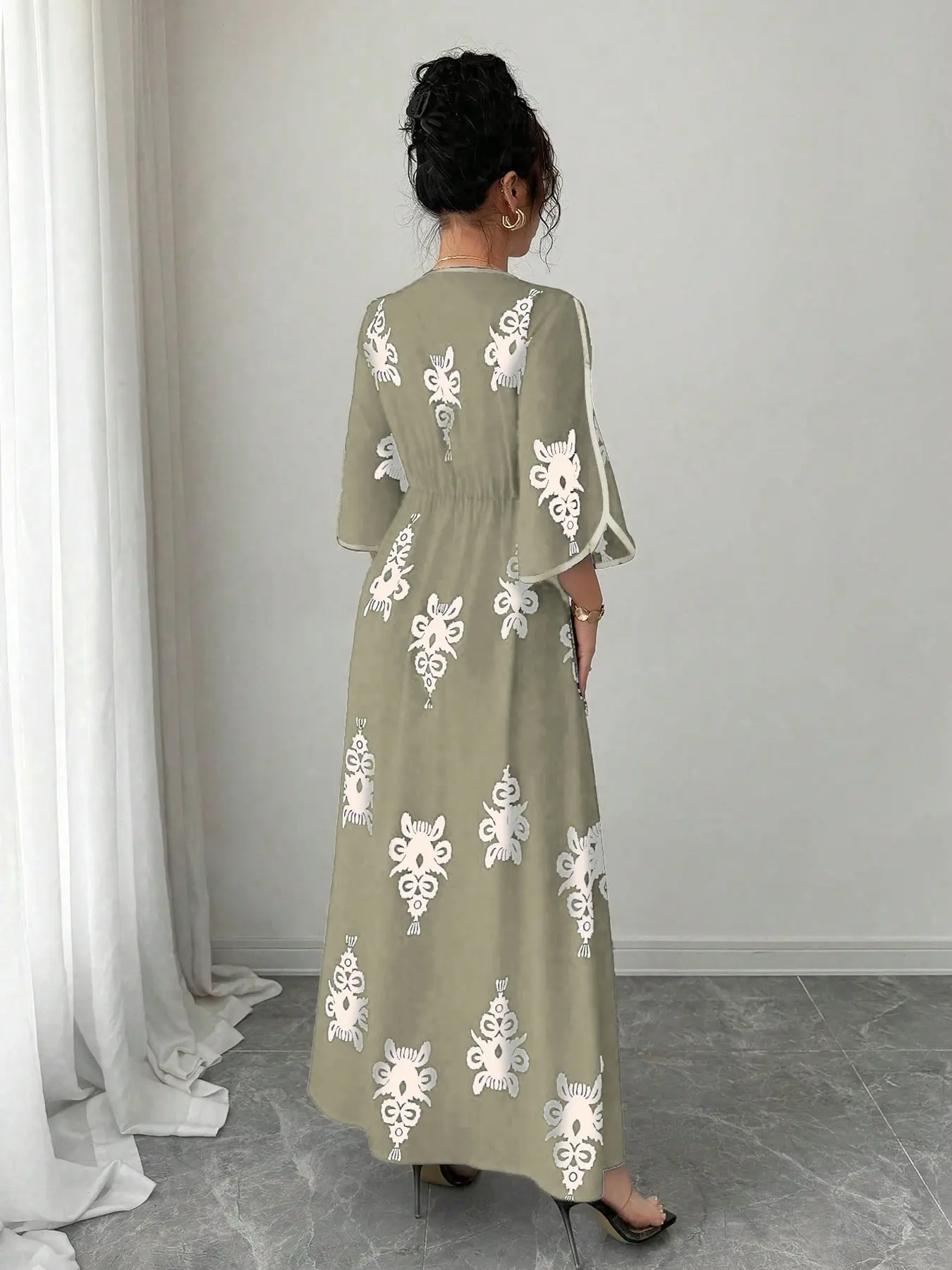 Women's Floral Print V Neck Dress, Casual Elegant Long Sleeve Dress for Daily Outdoor Wear, Women Dress for Spring Fall Dresses, Casual Boho Bohemian Dress - TikTok Shop Women's Floral Print V Neck Dress, Casual Elegant Long Sleeve Dress for Daily Outdoor Wear, Women Dress for Spring Fall Dresses, Casual Boho Bohemian Dress - TikTok Shop