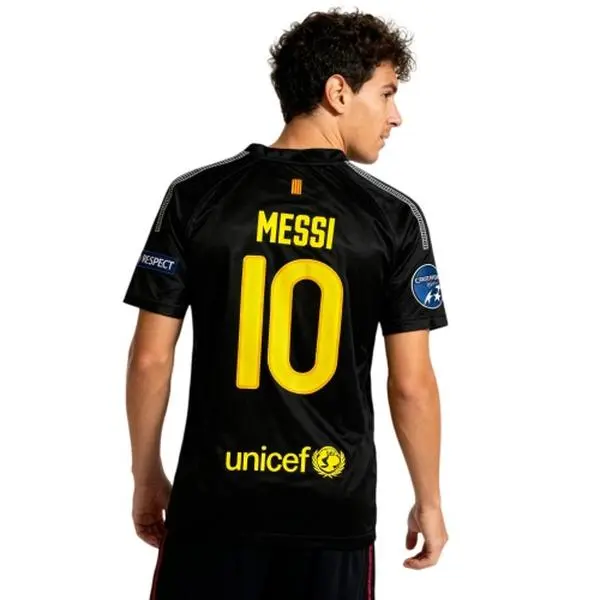 1112 Away Black Short Sleeve No. 10 Soccer Jersey Championship Edition