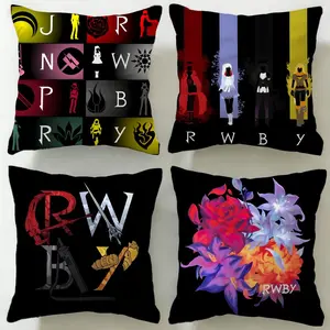 animated series RWBY Cushion Cover Ultra-Soft Reversible Plush Pillow Cover | Double-sided fluffy comfort for car, sofa, bedroom | Skin-friendly fabric | Easy clean & maintain | Stylish home decor | Perfect gift for family & friends