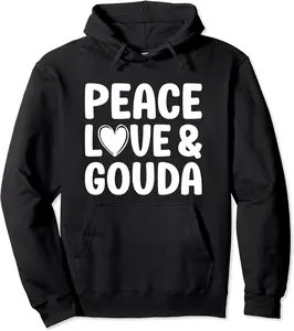 Gouda Cheese I Love Gouda Cheese Funny Food Pullover Hoodie - 54B0D9KVB5CV