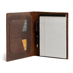 Leather Worx, Notepad Cover (5 x 8 In. Notepad Not Included) Sturdy, Durable Material  for Storing Journal, Full Grain Leather,  ( Brown)