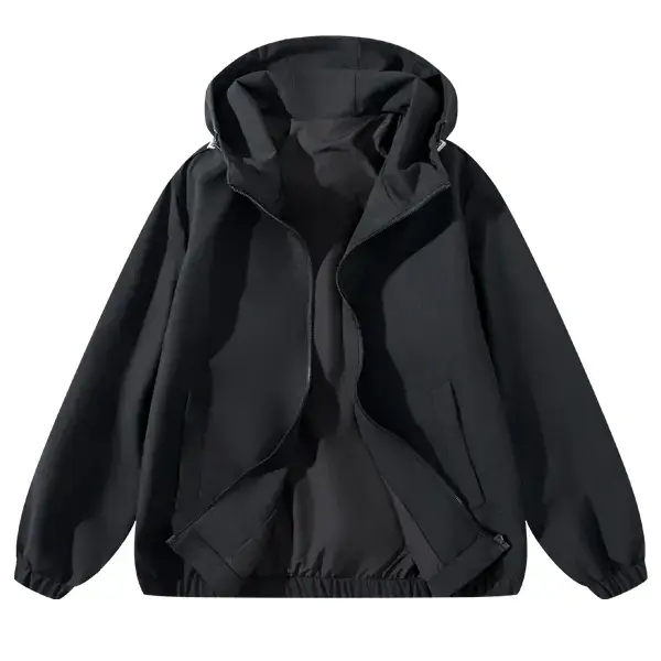 Essential sports jacket for men and women - waterproof, moisture-wicking, breathable, long sleeve - zip-up hood design, suitable for daily leisure and outdoor activities Athleisure Street Fit Loose Casual Athleisure