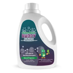 Bed Bugs, Mite & Mold Detergent Anti Allergenic, GreenBeanBuddy 1 Gallon 120oz Concentrated for Pest Professionals, Resorts & Health Facilities