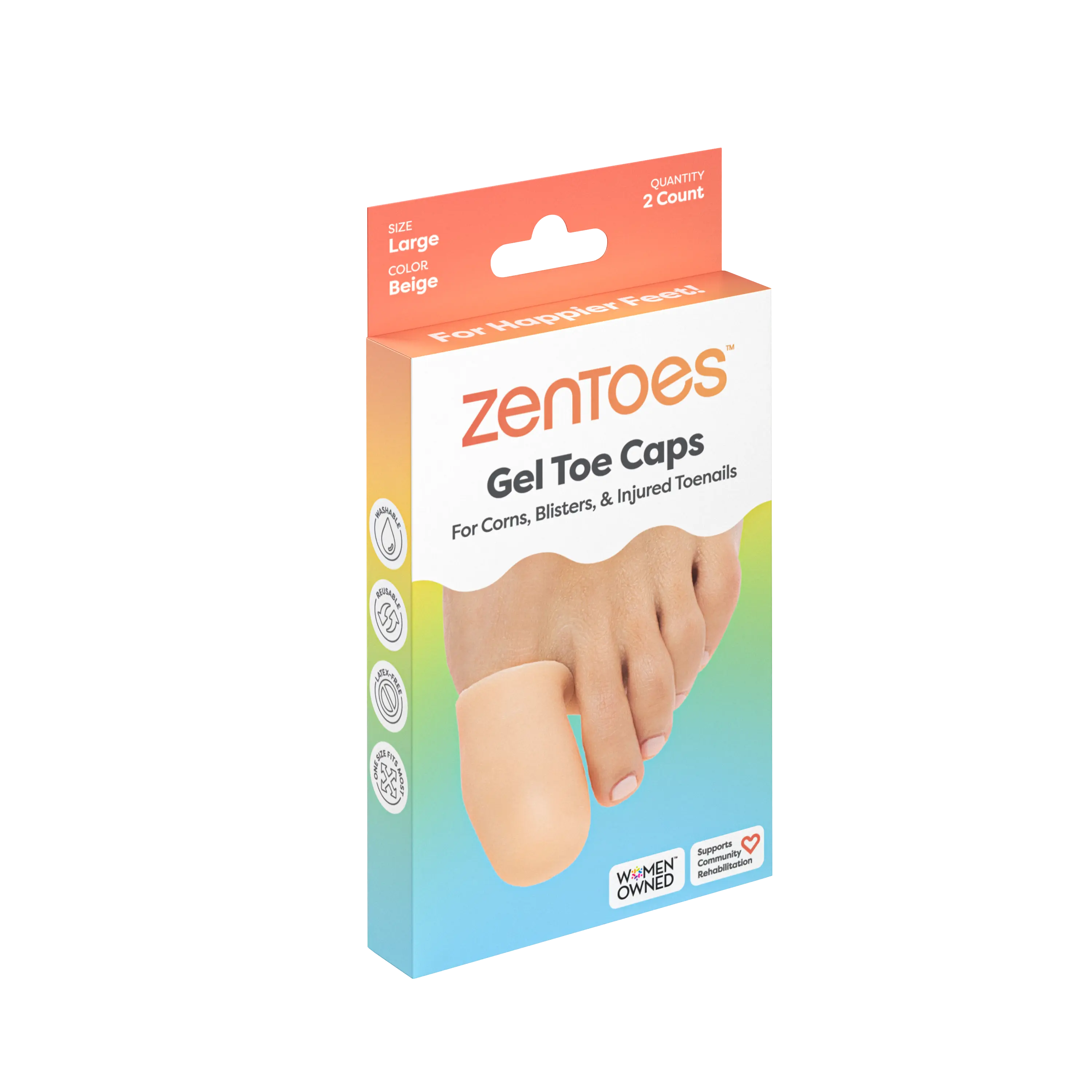 ZenToes Gel Toe Protector Caps - 2 Pack ZenToes Gel Toe Protector Caps - 2 Pack