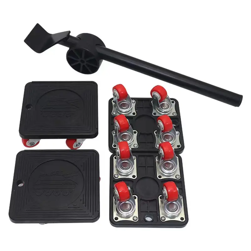 Furniture Mover Tool Set with Lifter, 4 Heavy Duty Furniture Dollies with 360° Rotating Wheels, Furniture Sliders for Moving Sofas, Beds, Cabinets, Refrigerators and Washing Machines