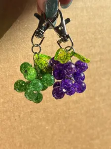 Grape Bead Keychain