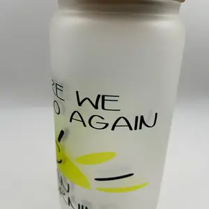 Here We F*cking Go Again, I Mean Good Morning Frosted Glass Can