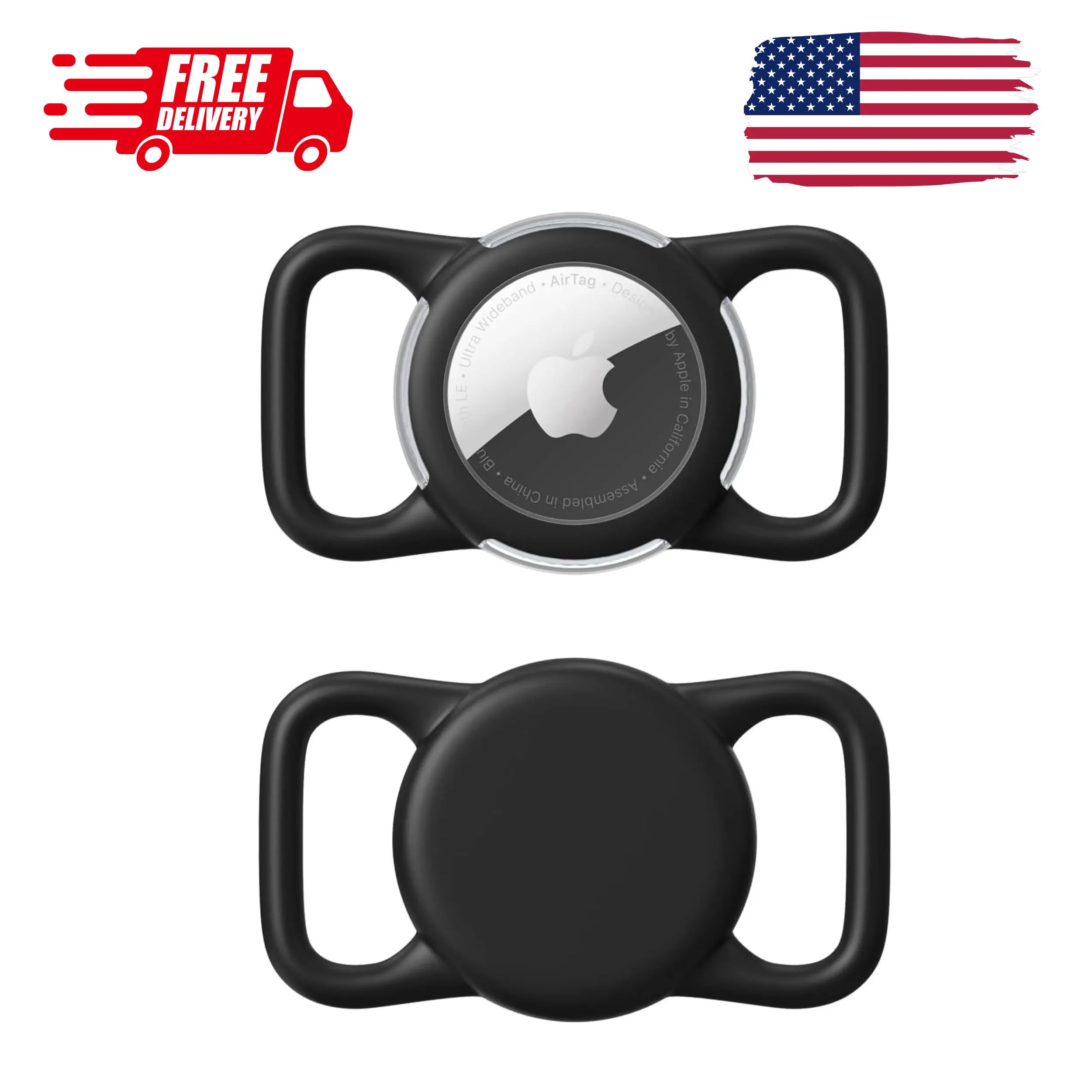 Waterproof AirTag Holder for Dog Collar, Soft Slide-On Dog AirTag Holder
