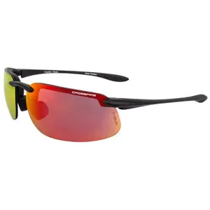 Crossfire ES4 Safety Glasses Black with HD Red Mirror Lenses