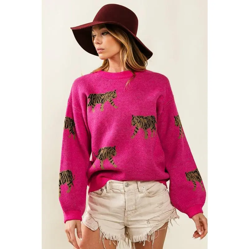 BiBi Tiger Pattern Sweater